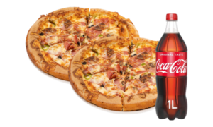 Στις 2 πίτσες, δώρο μια Coca Cola ή Zero 1lt